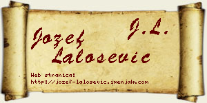 Jožef Lalošević vizit kartica